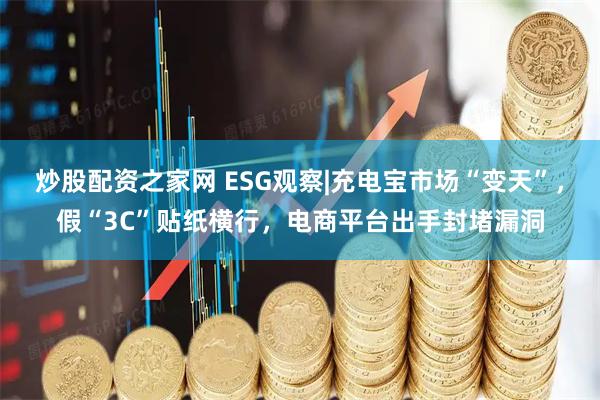 炒股配资之家网 ESG观察|充电宝市场“变天”，假“3C”贴纸横行，电商平台出手封堵漏洞